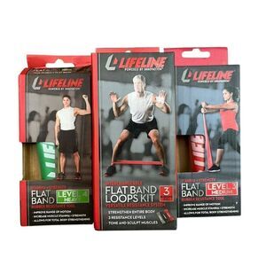 Lifeline Flat Band Loops Kit 3 Resistance Levels Versatile Resistance Plus 3 & 4